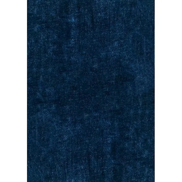 Navy Shag Washable Area Rug, 6x9