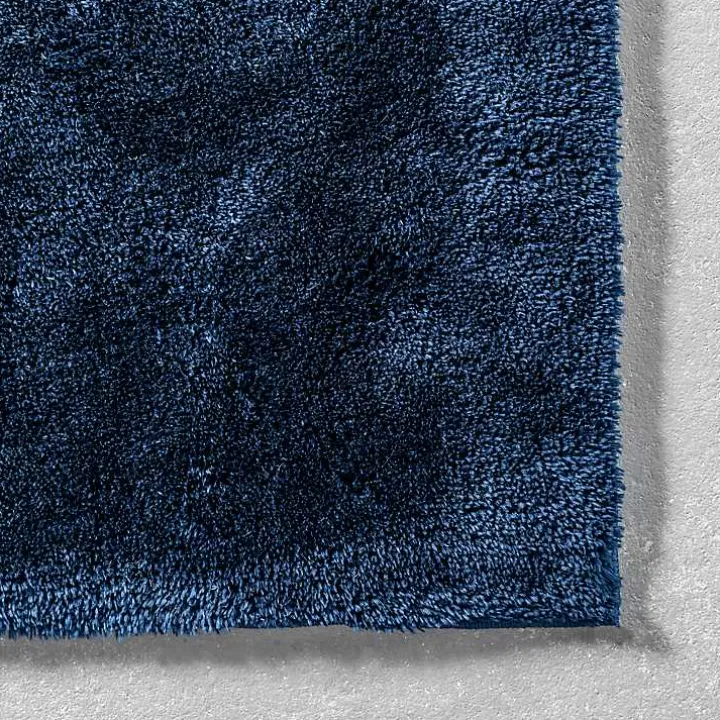 Navy Shag Washable Area Rug, 6x9