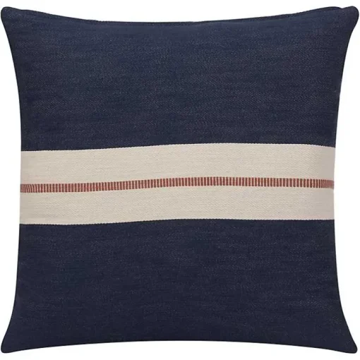 Navy Single Stripe Pillow