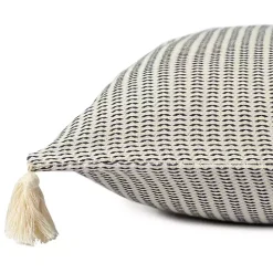 Navy Trapeze Organic Cotton Throw Pillow