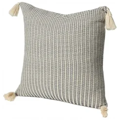 Navy Trapeze Organic Cotton Throw Pillow