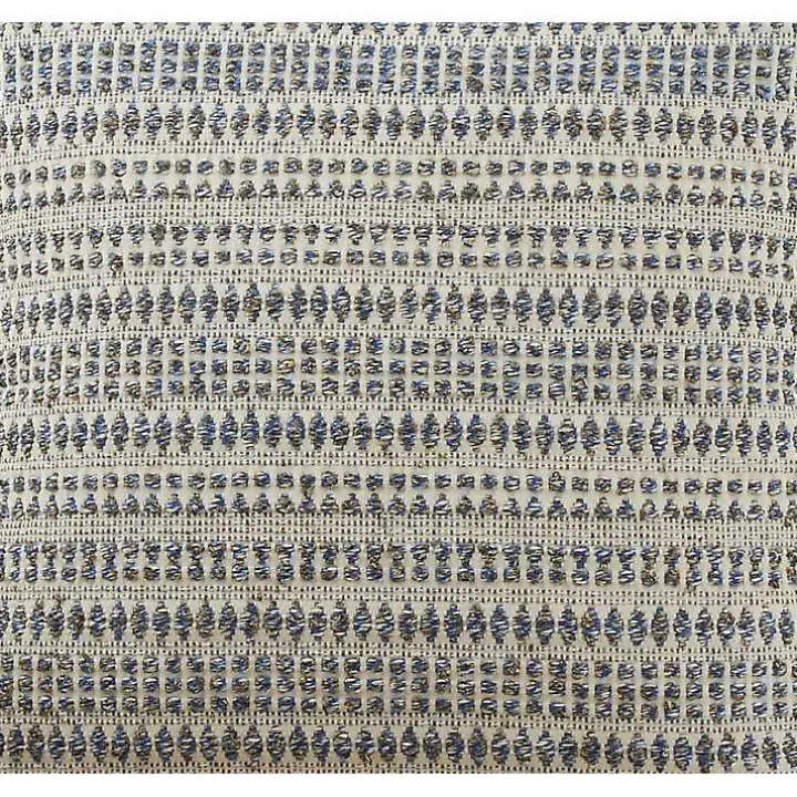 Navy Woven Line Stripe Table Runner