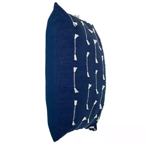 Navy Woven Lines Pillow