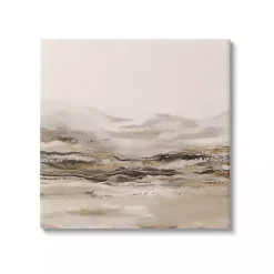 Neutral Abstract Mountains Canvas Art Print