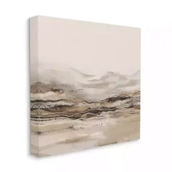 Neutral Abstract Mountains Canvas Art Print
