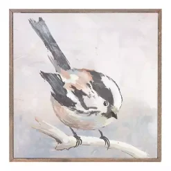 Neutral Birds Framed Canvas Art Prints, Set of 2