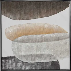 Neutral Bubbles II Framed Canvas Art Print