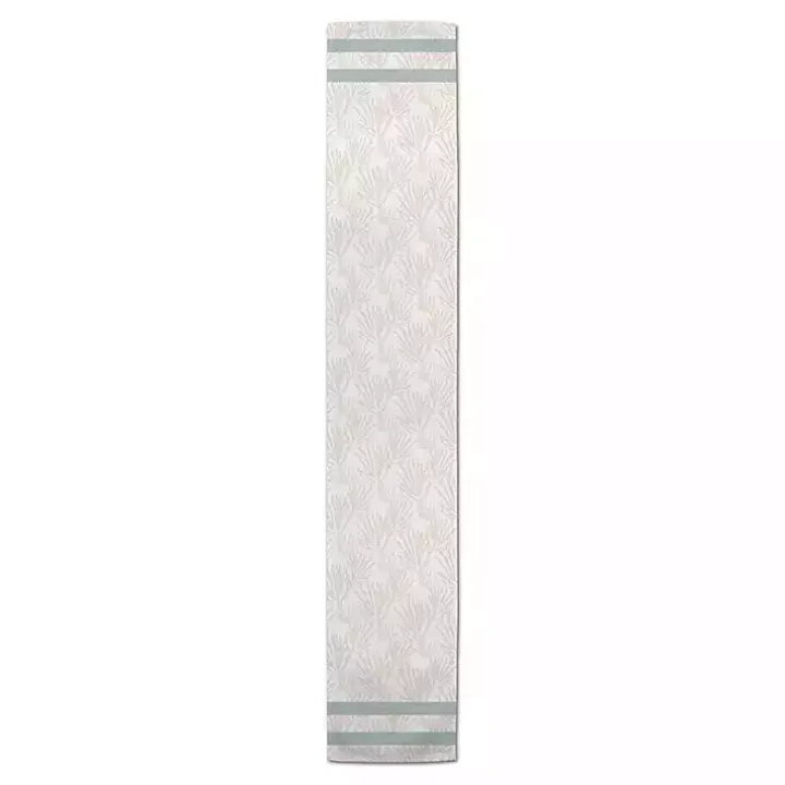 Neutral Coral Stripe Table Runner, 90 in.