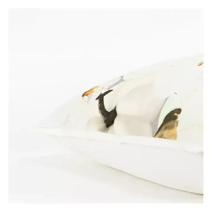 Neutral Gold Pumpkins Harvest Throw Pillow