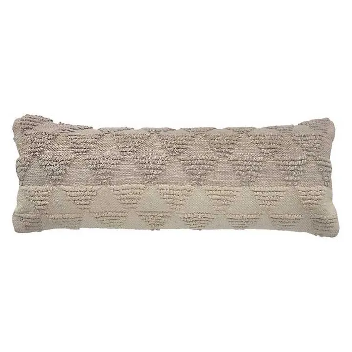 Neutral Gradient Diamonds Lumbar Pillow