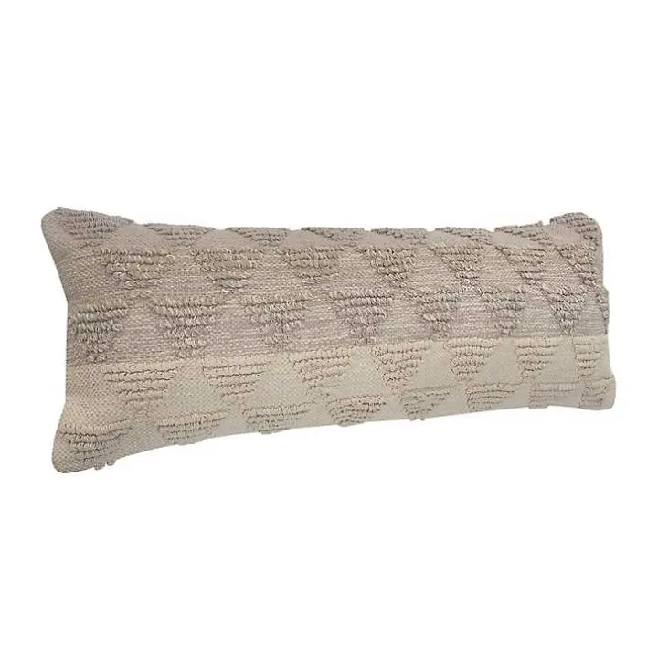Neutral Gradient Diamonds Lumbar Pillow