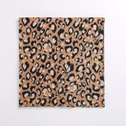 Neutral Leopard Print Fleece Throw