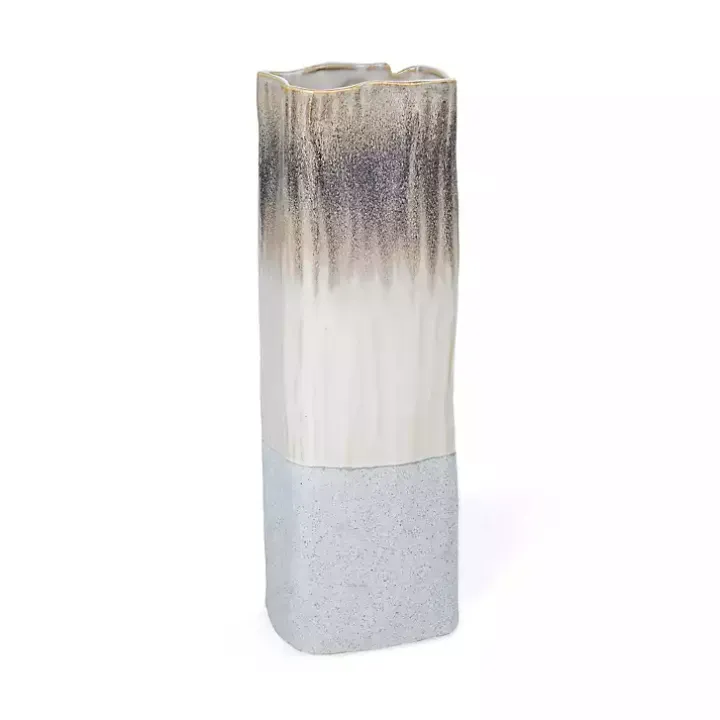 Neutral Ombre Ceramic Vase, 16 in.