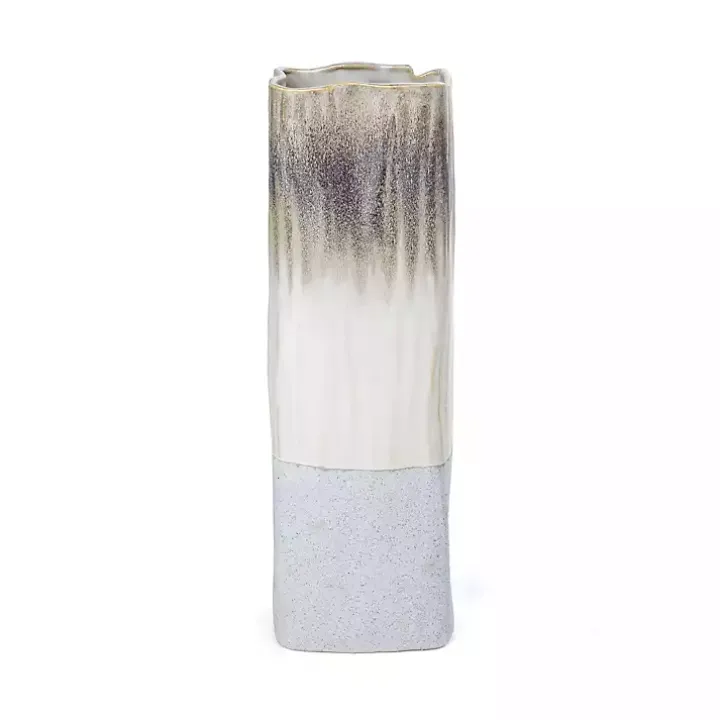Neutral Ombre Ceramic Vase, 16 in.