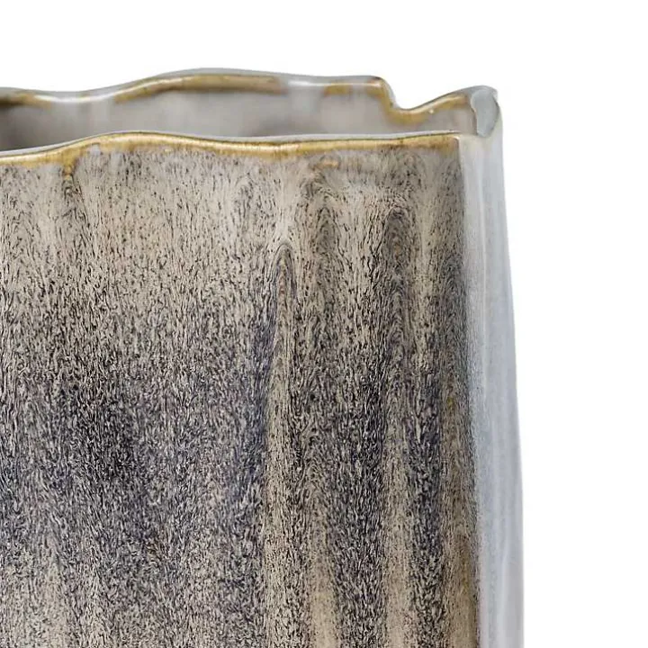 Neutral Ombre Ceramic Vase, 16 in.