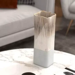 Neutral Ombre Ceramic Vase, 16 in.