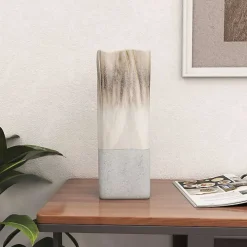 Neutral Ombre Ceramic Vase, 16 in.