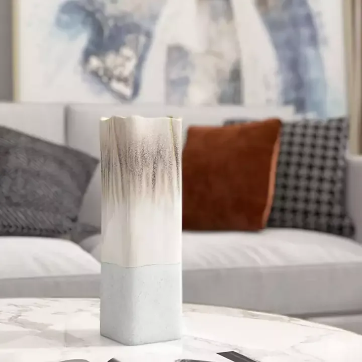 Neutral Ombre Ceramic Vase, 12 in.