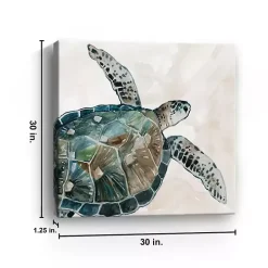 Neutral Sea Turtle I Giclee Canvas Art Print