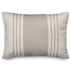 Neutral Stripes Indoor/Outdoor Lumbar Pillow