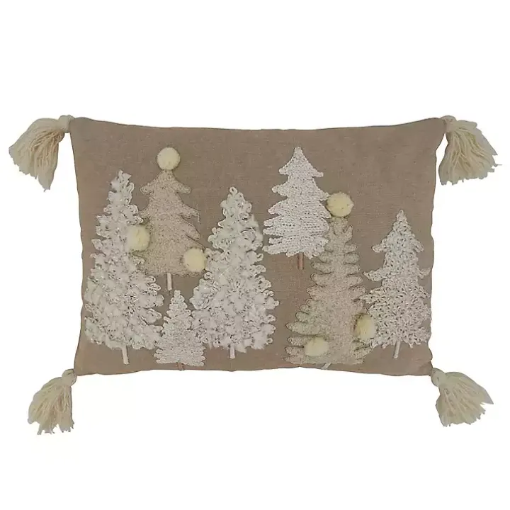 Neutral Tree Village Down Lumbar Pillow