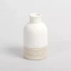 Neutral Two-Toned Ceramic Vase, 7 in.