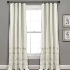 Neutral Vintage Stripe Curtain Panel Set, 84 in.