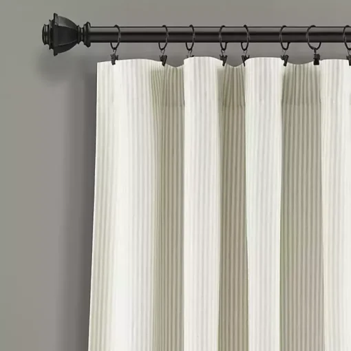 Neutral Vintage Stripe Curtain Panel Set, 95 in.