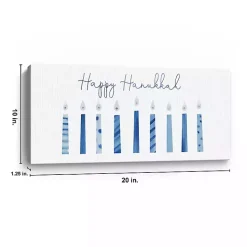 Nine Candles of Hanukkah Canvas Art Print