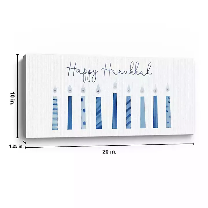 Nine Candles of Hanukkah Canvas Art Print