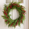 Norfolk Pine Red Berry Christmas Wreath