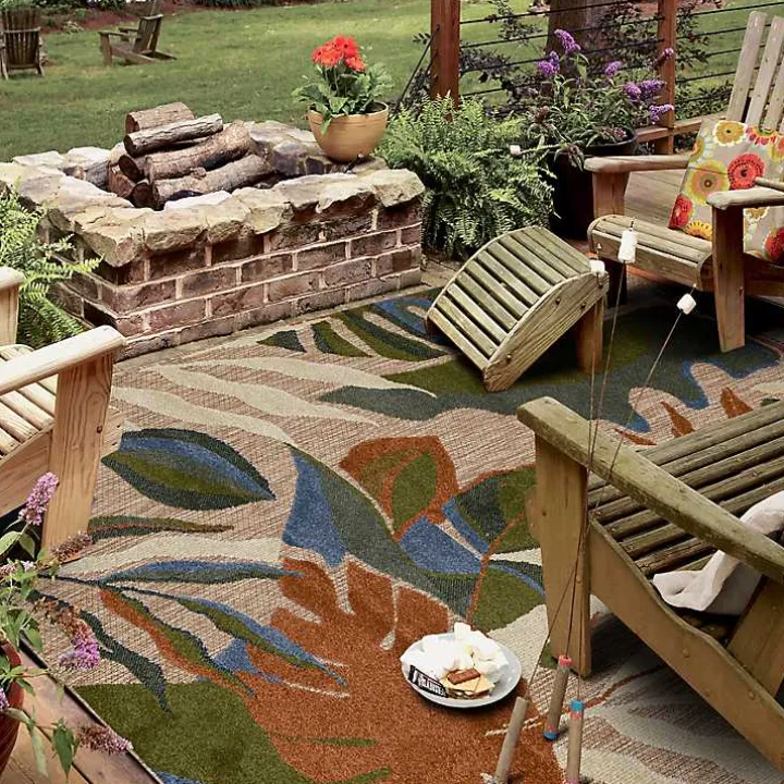 North Shore Botanical Outdoor Area Rug, 7x10