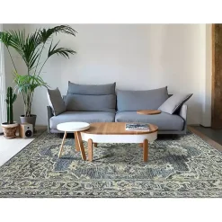 Nucia Denim Blue Hand-Tufted Area Rug, 5x7