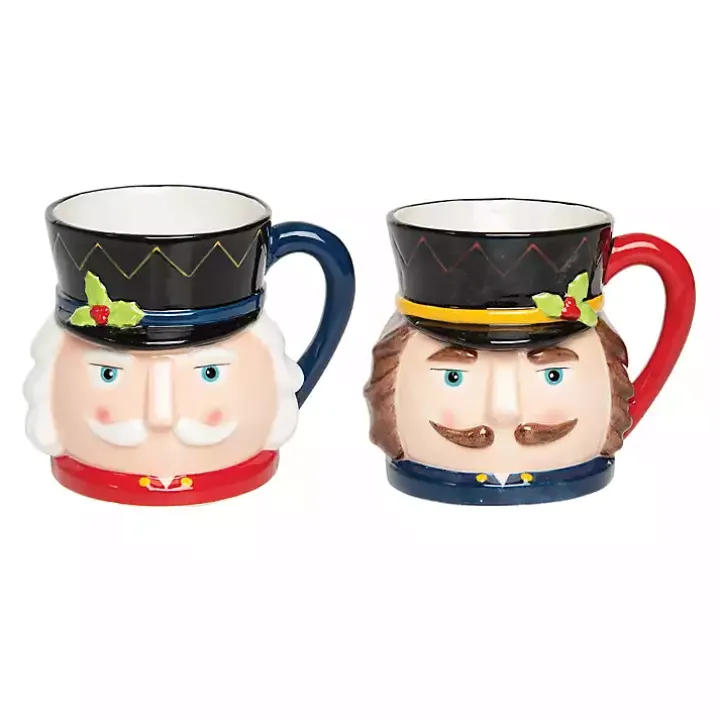 Nutcracker Christmas Mugs, Set of 2
