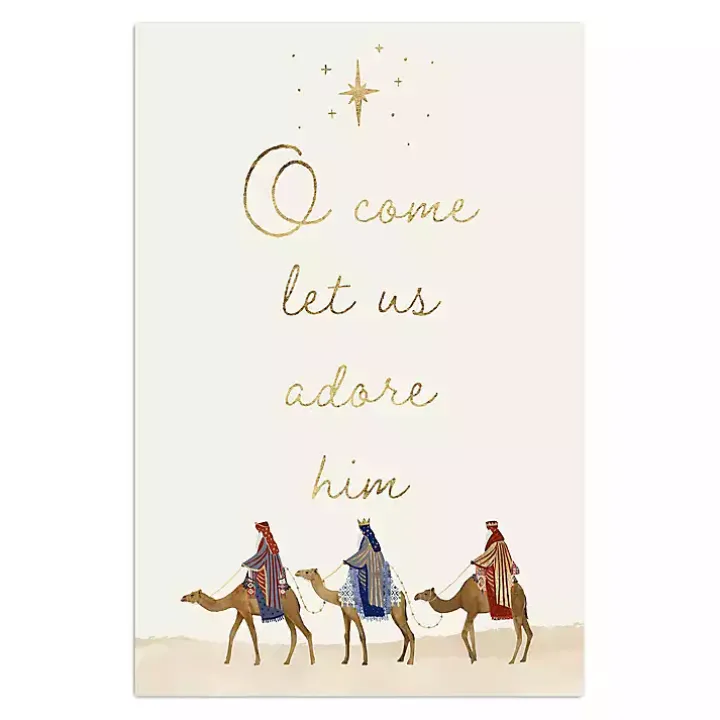 O' Come Let Us Adore Christmas Wall Plaque