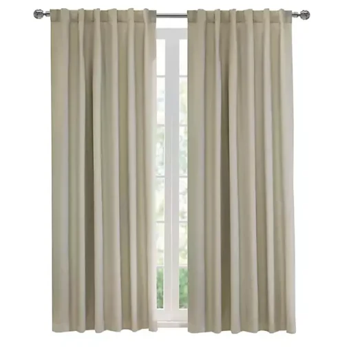 Oatmeal Baxter Blackout Curtain Panel, 95 in.