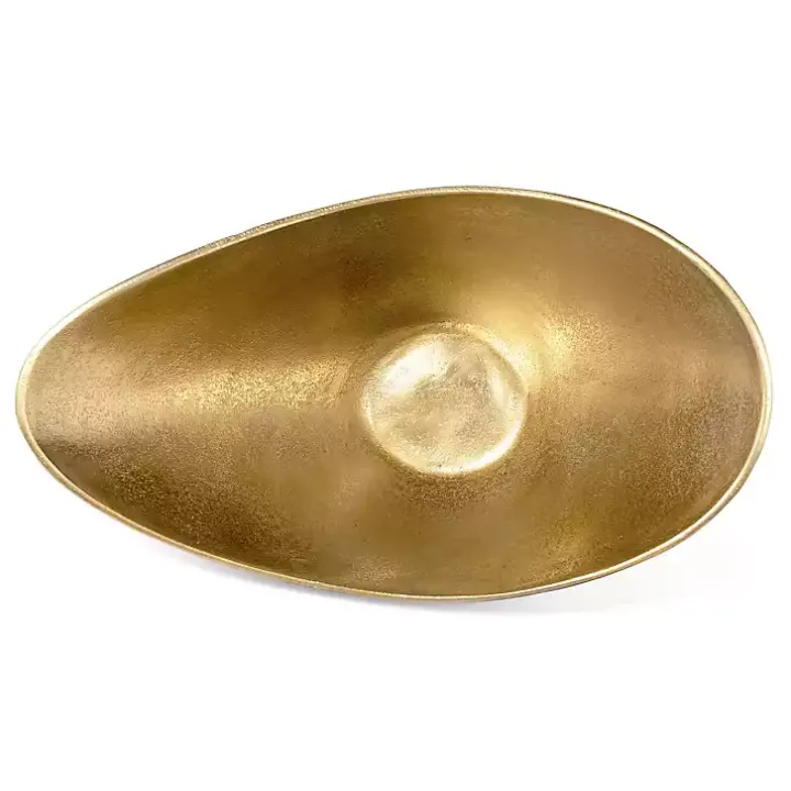 Oblong Black and Gold Bowl, 15 in