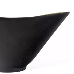 Oblong Black and Gold Bowl, 15 in