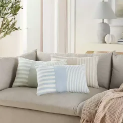 Ocean Asymmetrical Stripes Lumbar Pillow