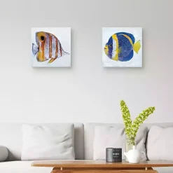Ocean Fish Canvas Art Prints, Set of 2