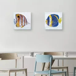 Ocean Fish Canvas Art Prints, Set of 2