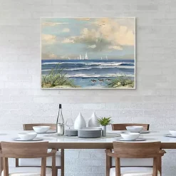 Ocean Regatta Framed Canvas Art Print