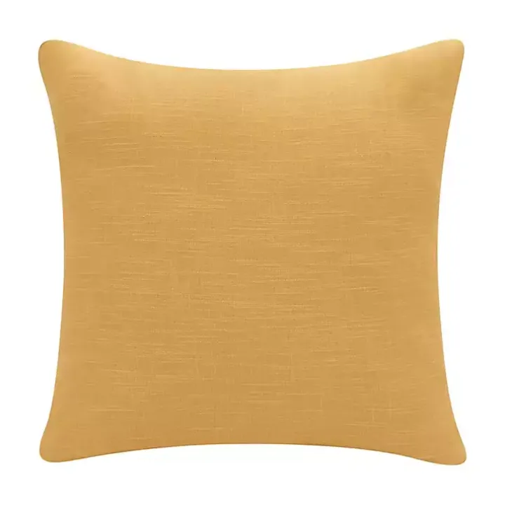 Ochre & Ivory Geometric Colorblock Throw Pillow