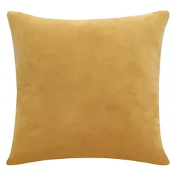 Ochre Velvet Handmade Throw Pillow