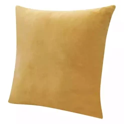 Ochre Velvet Handmade Throw Pillow