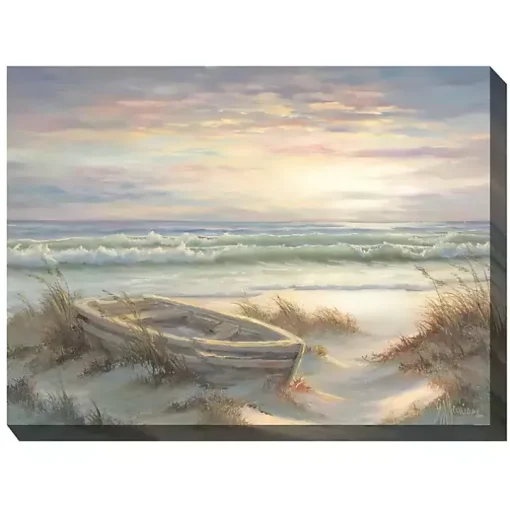 Old Rowboat Outdoor Canvas Art Print