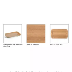 Ole Miss Rebels Wood and Glass Serving Board