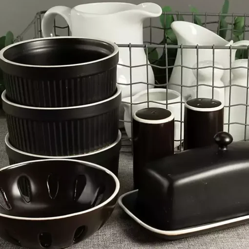 Onyx Stoneware 7-pc. Kitchen Accessories Set