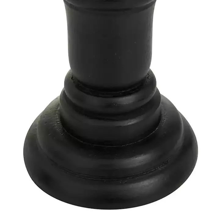 Onyx Turned Wood 3-pc. Candle Holder Set