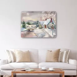 Opal Snowy Christmas House Giclee Canvas Art Print